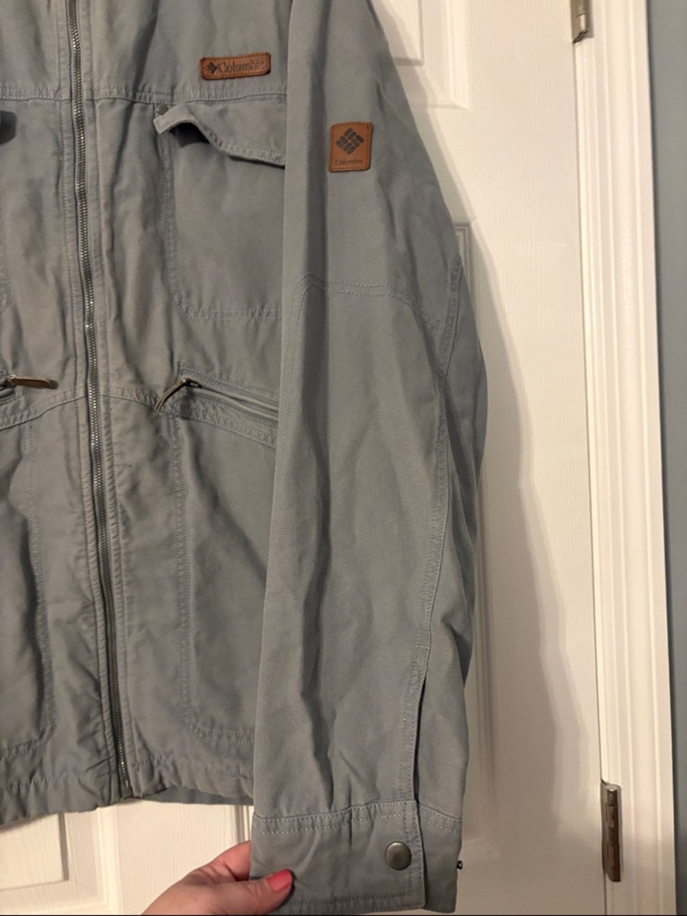 Columbia Light Gray Men's Zip-Front Shirt Jacket - Picture 3 of 6